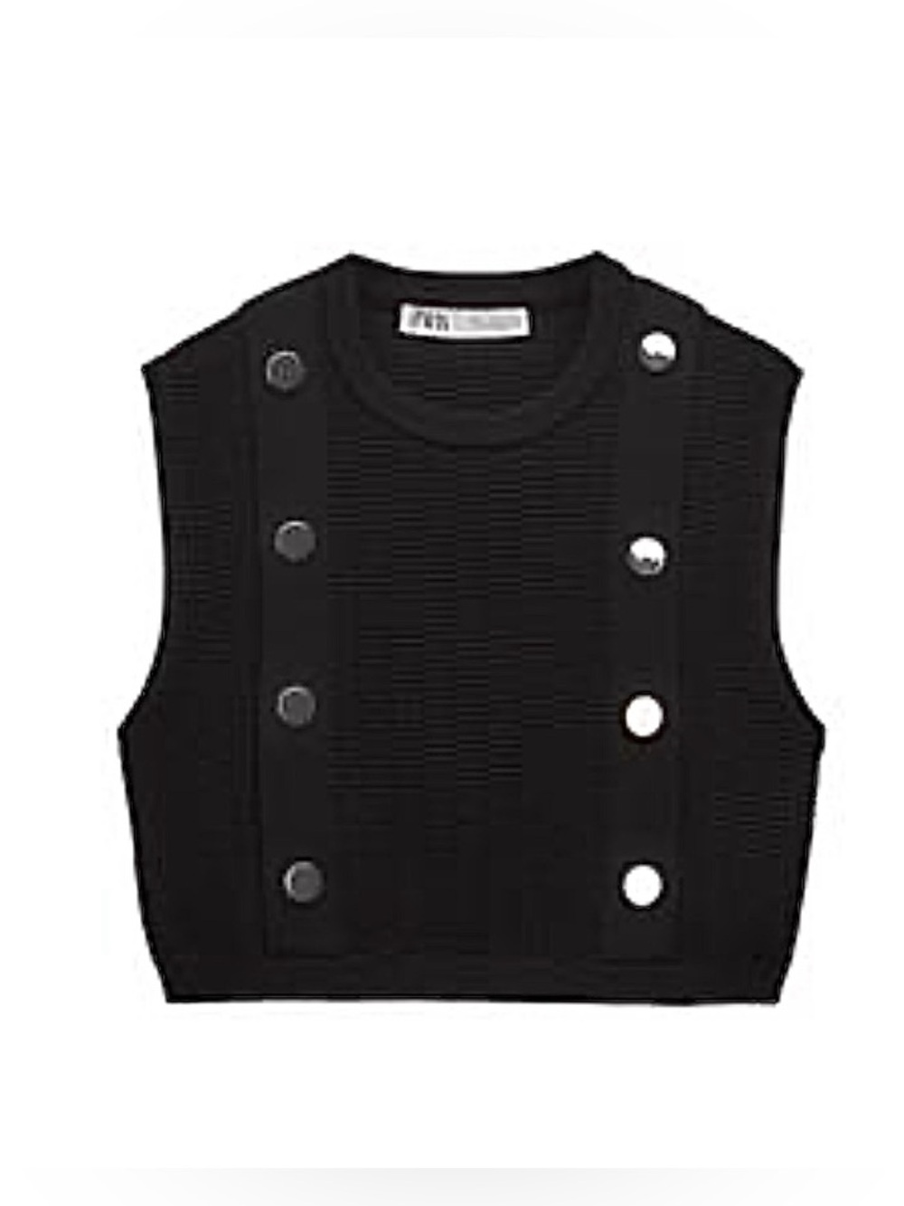 Zara button crop top